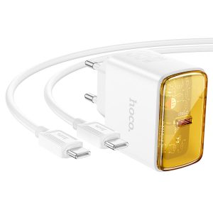 Chargeur Rapide HOCO CS41A 35W USB-C PD + Câble Type C vers Type C - Android & iPad