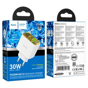 Chargeur Rapide HOCO CS42A 30W Double Port (C to A)