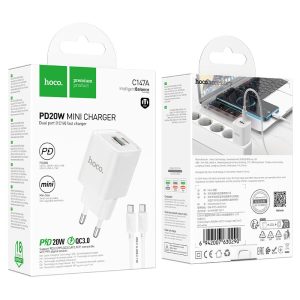 Chargeur Rapide HOCO C147A + Cable (C to C) - Android & iPad Algerie